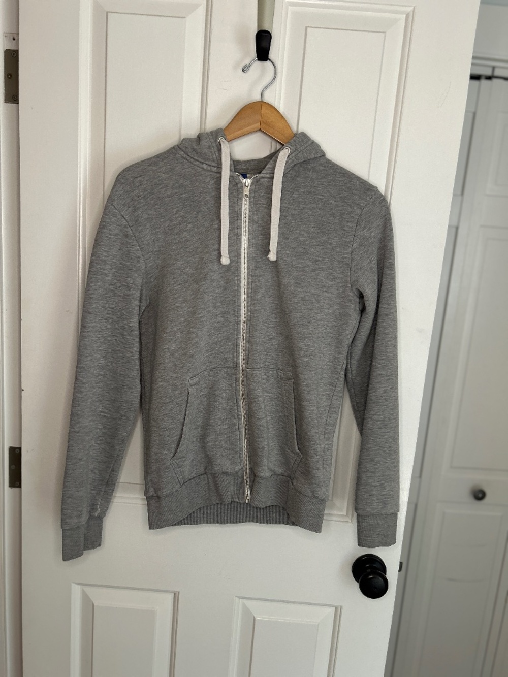 H&M Divided Basic Full Zip Grey Hoodie Sweatshirt - Size XS